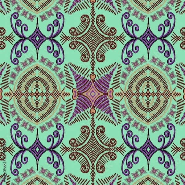 Fototapeta seamless pattern with paisley