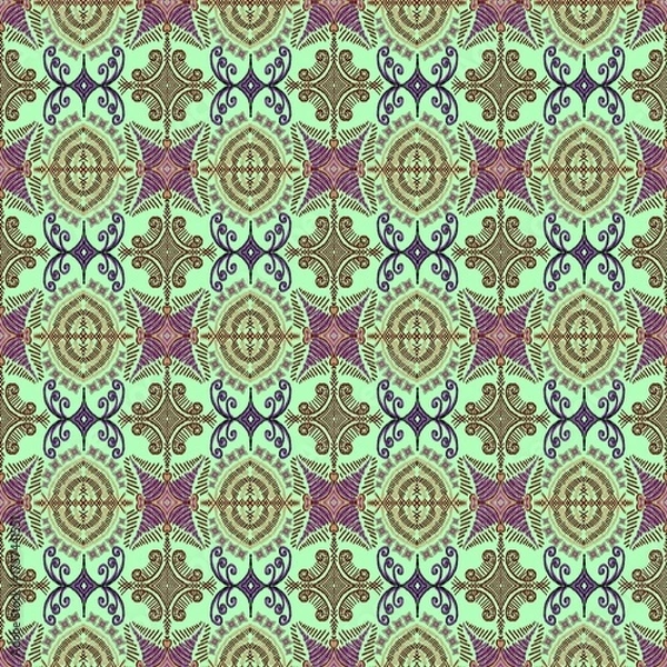 Fototapeta seamless pattern with floral pattern