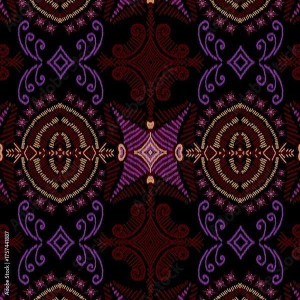 Fototapeta seamless damask pattern
