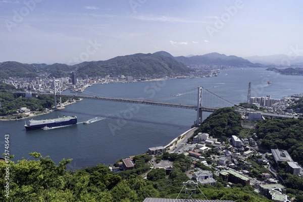 Obraz 関門海峡と関門橋