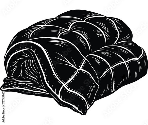 Obraz two pillows on a white bed