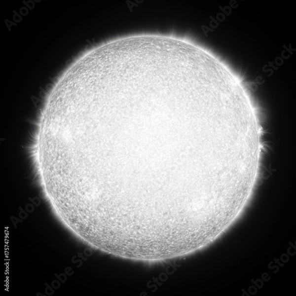 Obraz Bright Glowing Sphere in Dark Space Background
