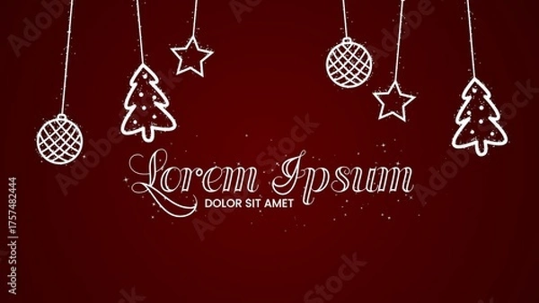 Obraz Holiday Festive Glitter Decoration Ornament Title