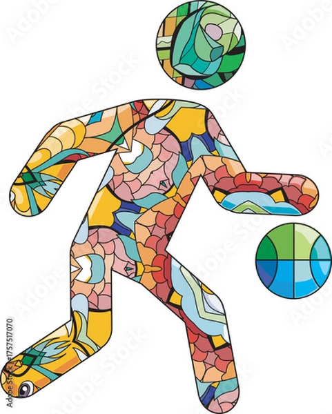 Obraz Basketball decorative icon. Olympic sport