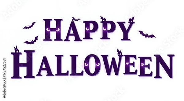 Fototapeta Happy Halloween text	
