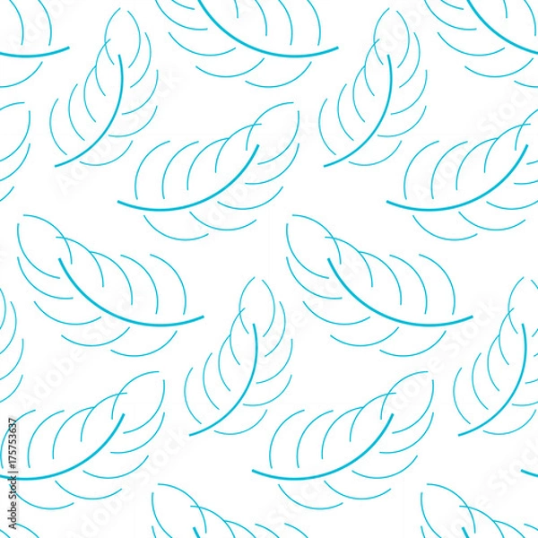 Fototapeta Seamless feather background.