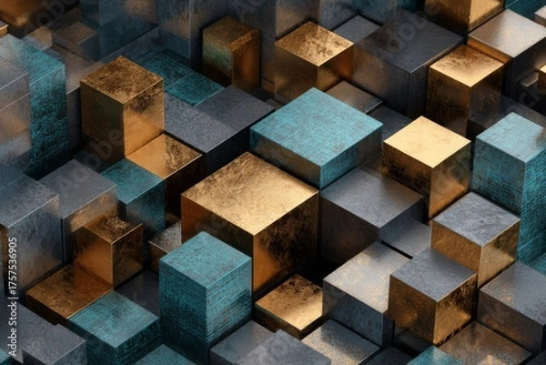 Obraz abstract background made of cubes