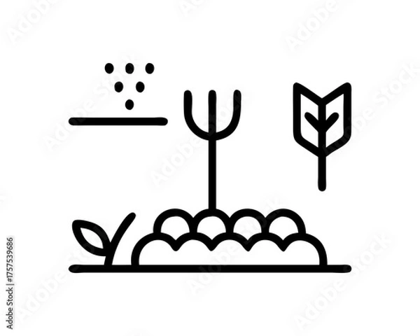 Fototapeta agriculture icon-set vector outline free SVG download