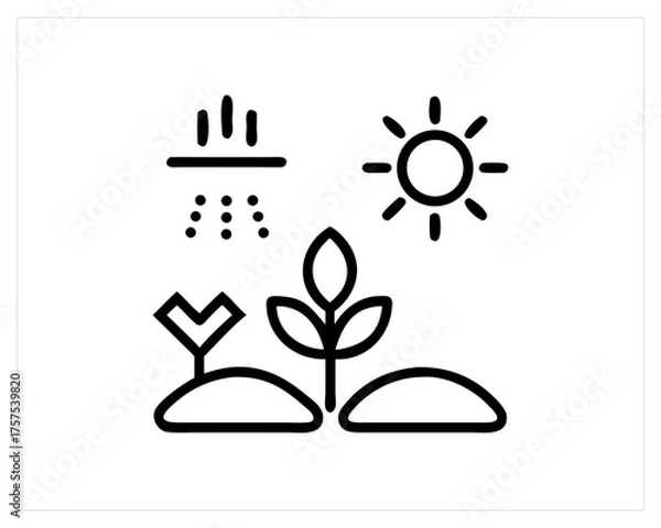 Fototapeta agriculture icon-set vector outline free SVG download