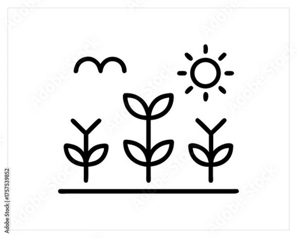 Fototapeta agriculture icon-set vector outline free SVG download