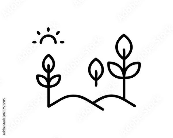 Fototapeta agriculture icon-set vector outline free SVG download