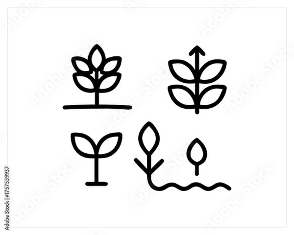 Fototapeta agriculture icon-set vector outline free SVG download