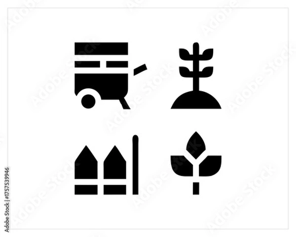 Fototapeta agriculture icon-set vector outline free SVG download