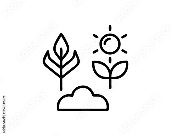 Fototapeta agriculture icon-set vector outline free SVG download