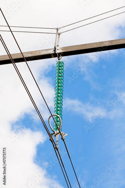 Fototapeta Electrical insulator with fitting