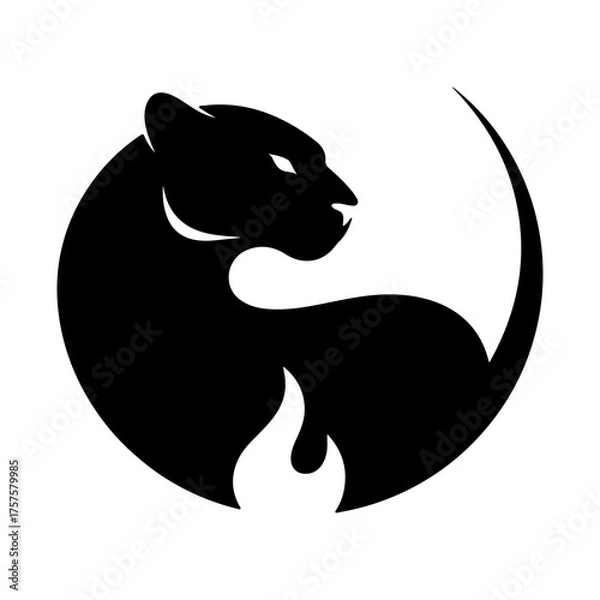 Fototapeta A striking black silhouette of a majestic stag isolated on a transparent background silhouette isolated on transparent background