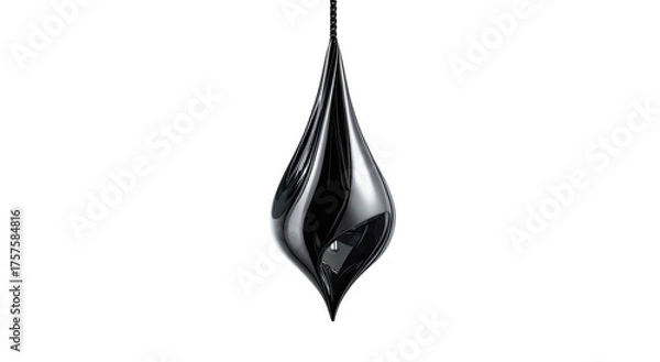 Obraz Dark liquid droplet,  reflective surface