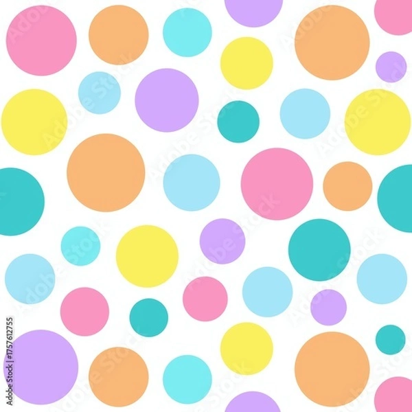 Obraz Pastel polka dots seamless pattern, cute background