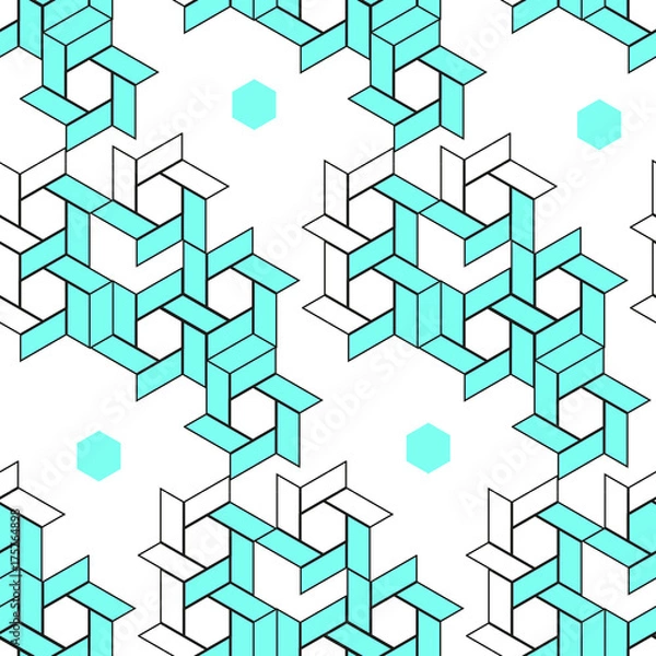 Fototapeta Geometric pattern. Line art