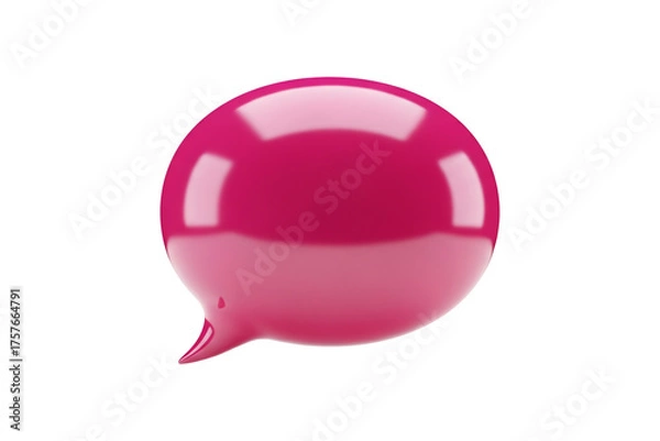 Obraz Glossy Pink Speech Bubble Icon