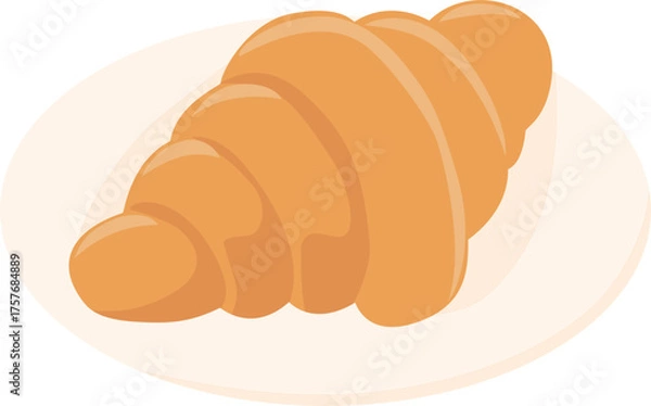 Obraz croissant vector illustration