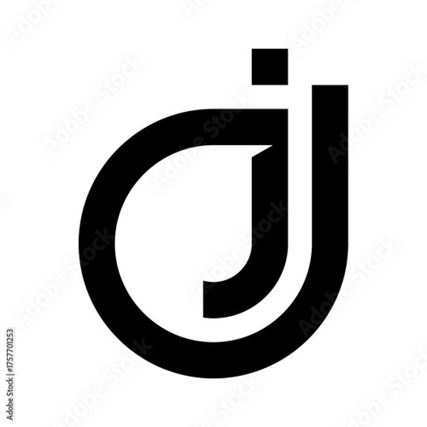 Obraz Letter DJ Modern Logo Vector