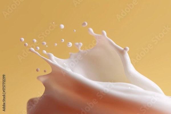 Obraz milk splash isolated on white background