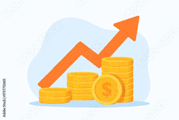 Fototapeta business graph with arrow