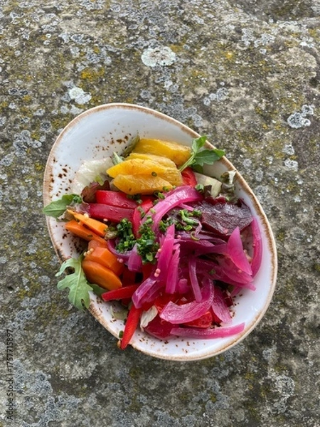 Obraz Schale mit buntem Gemüse.