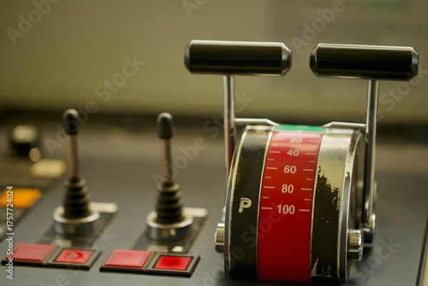 Obraz Engine controls of a ship