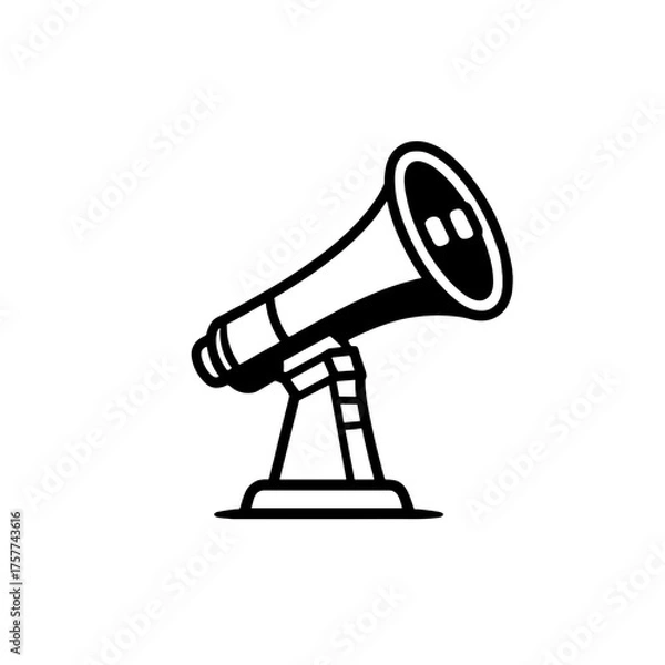 Fototapeta Vector icon of a megaphone isolated on transparent background