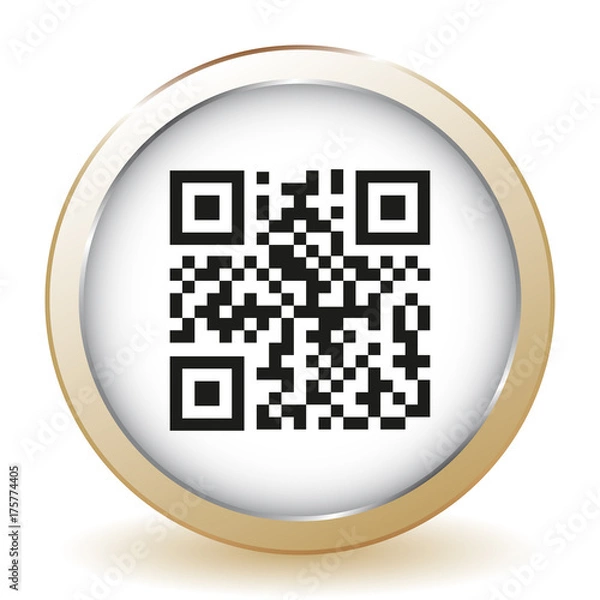 Fototapeta qr code icon
