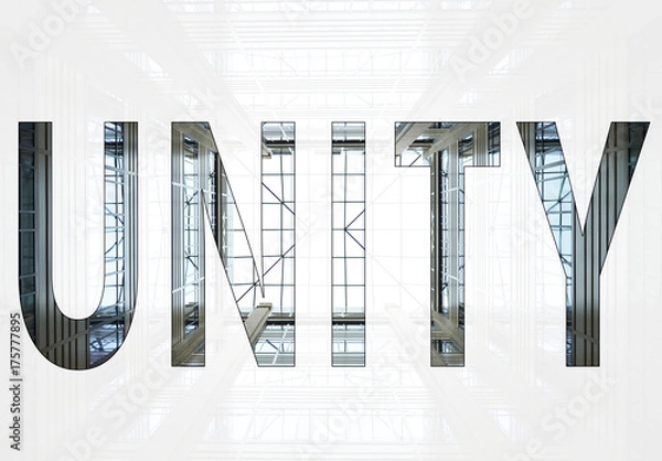 Obraz Word unity on white background