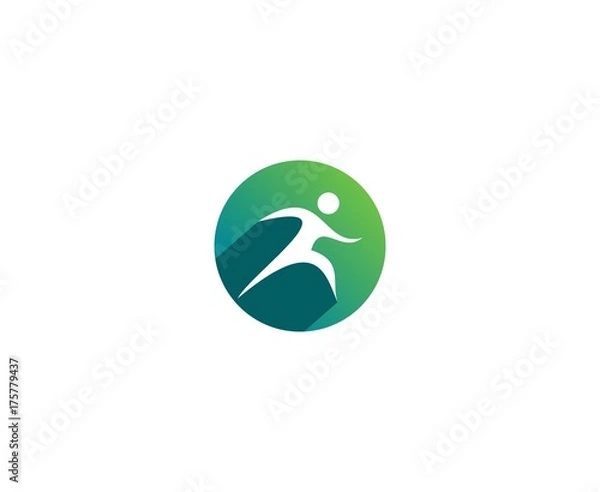 Fototapeta Running men logo