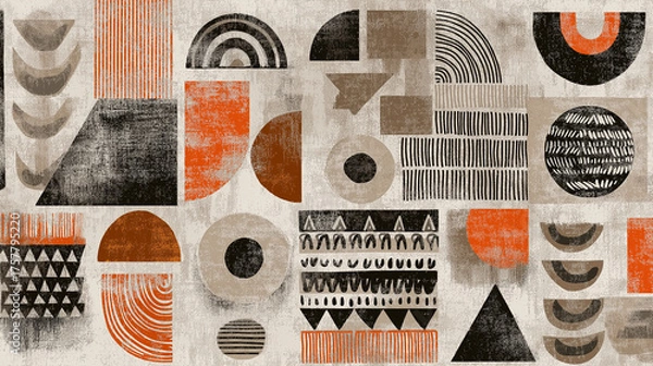 Obraz African elements in muted colors