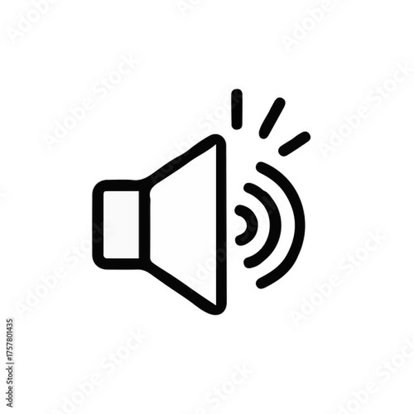 Obraz Ilustración del icono vectorial de ruidoso
