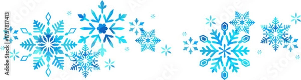 Obraz ステンシル風の雪の装飾用イラスト