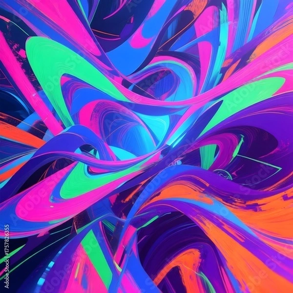 Obraz Abstract Geometric Art Design with Vibrant Colors