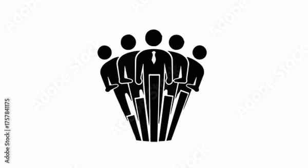 Fototapeta Diverse team of professionals united in a collaborative business effort