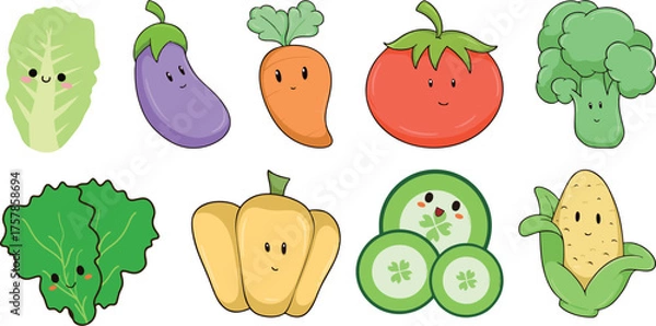 Obraz Vector collection of Vegetable 