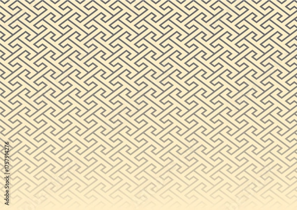 Obraz 黄色と灰色のグラデーション和柄背景（工事繋ぎ）