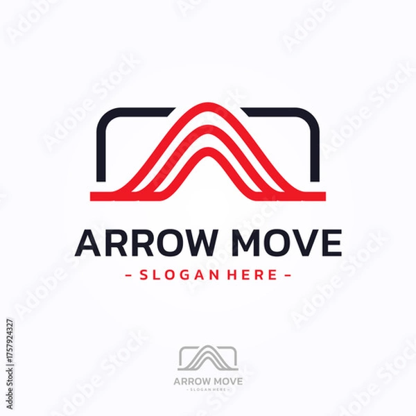 Fototapeta Arrow Move Logo Template Design. Up arrow icon vector symbol.