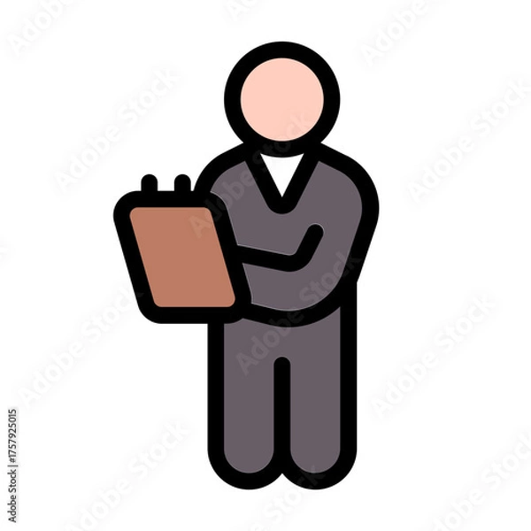 Obraz sport teacher icon with flat line style