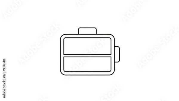 Fototapeta Iconic depiction of a full battery charge, signifying power and energy levels, ideal for technology, electronics, and power management graphics