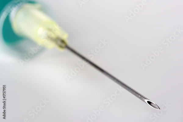 Obraz kaniula na strzykawce