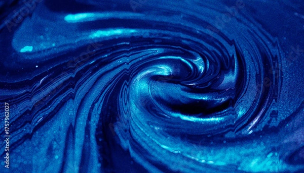 Fototapeta Swirling deep blue liquid texture abstract