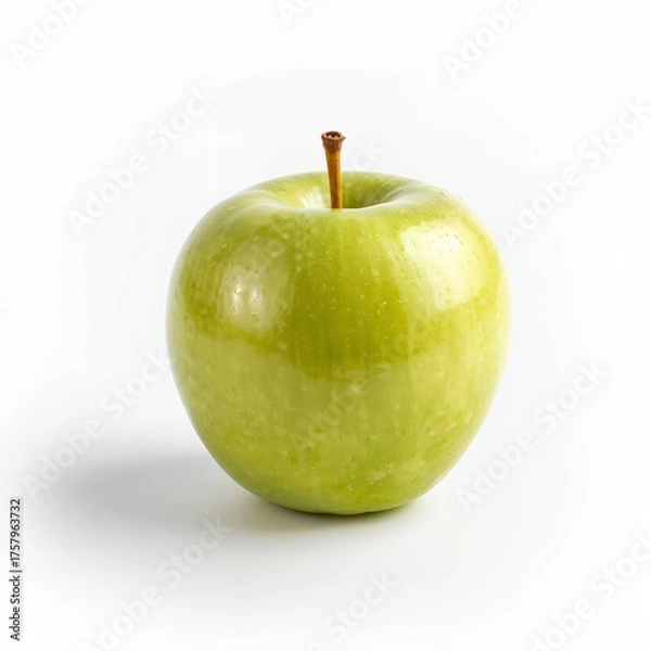 Obraz Fresh green apple isolated on white background