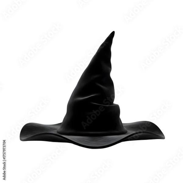 Obraz Mysterious Black Witch Hat on Transparent Background for Event Design