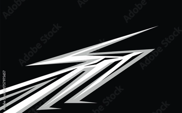 Fototapeta Illustration Vector graphic of Abstract Racing Stripes Background With Grey And Black Color fit for Racing Design etc.