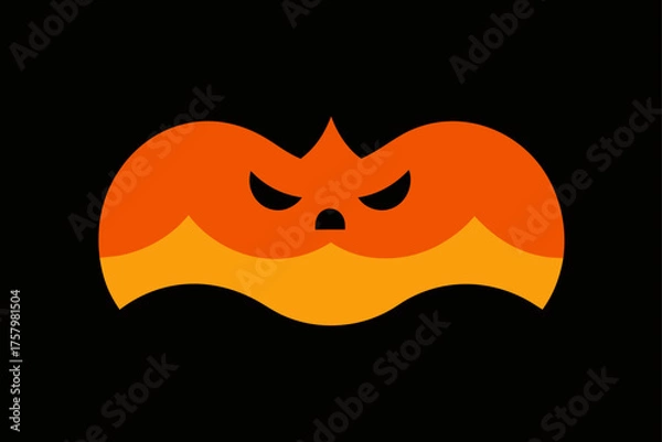 Fototapeta Black to Orange Soft Gradient Halloween Background